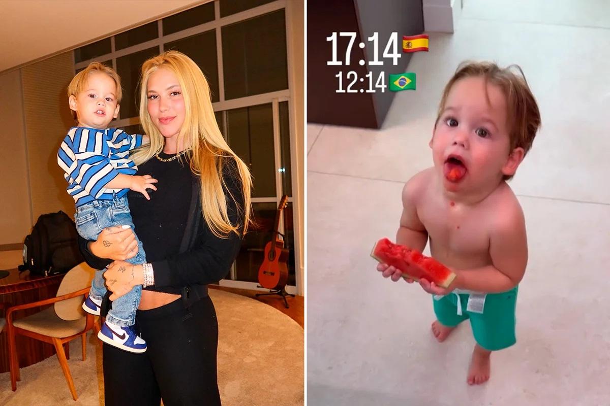 Virginia viaja para Madrid com filho: 