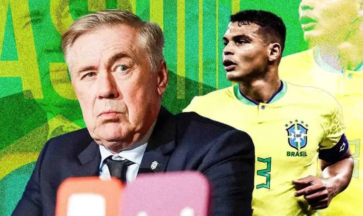 Ancelotti rebate crítica de Thiago Silva à convocação de jovens na Seleção