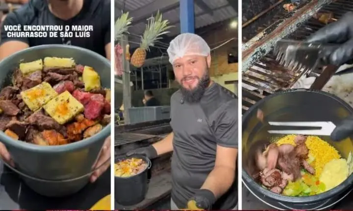 Ele começou a empreender na calçada com R$ 300 e hoje fatura R$ 250 mil vendendo churrasco no balde